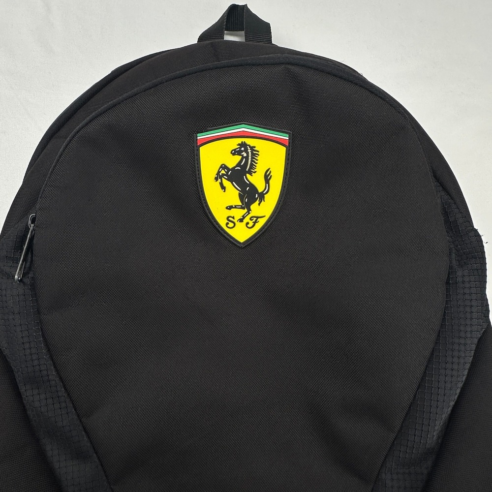 Puma Ferrari Scuderia Backpack Black Racing Motorsport Laptop Bag SF Logo
